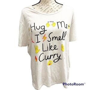 Philip Huang T-shirt Hug Me I Smell Like Curry Women Bamboo Fleece Size 3/ large